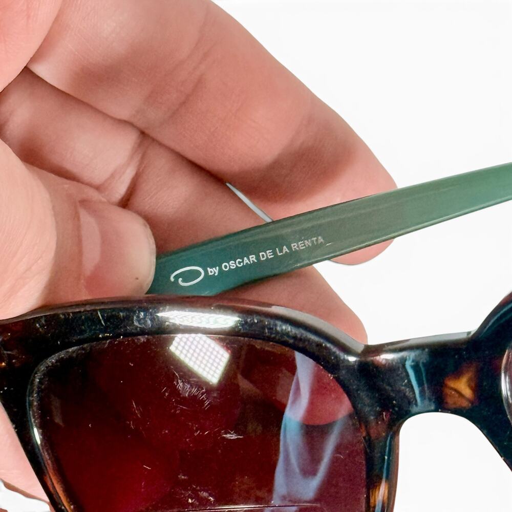 O by Oscar de la Renta Pastel Green & Tortoise Shell Sunglasses Frames OSRS704 - Picture 7 of 8